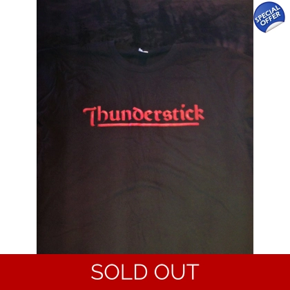 Black Thunderstick Merchandise 'LOGO' T Shirt. : SIZE XL